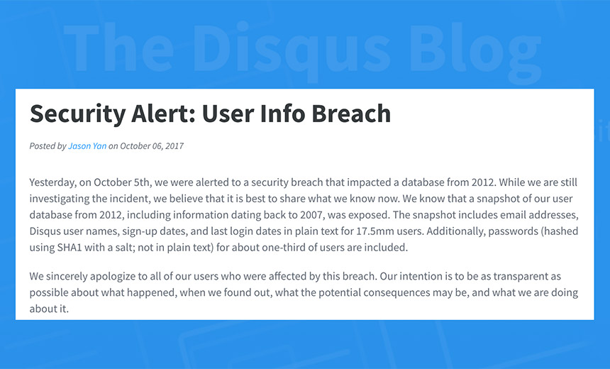 Following Disqus Breach, Expert Discloses More Old Breaches