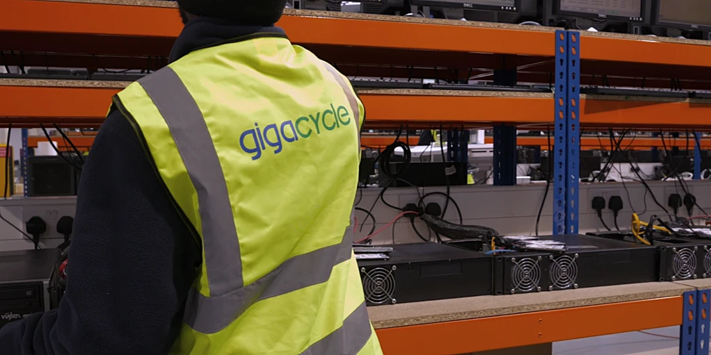 Hard drives being wiped with certified data sanitisation software before resale